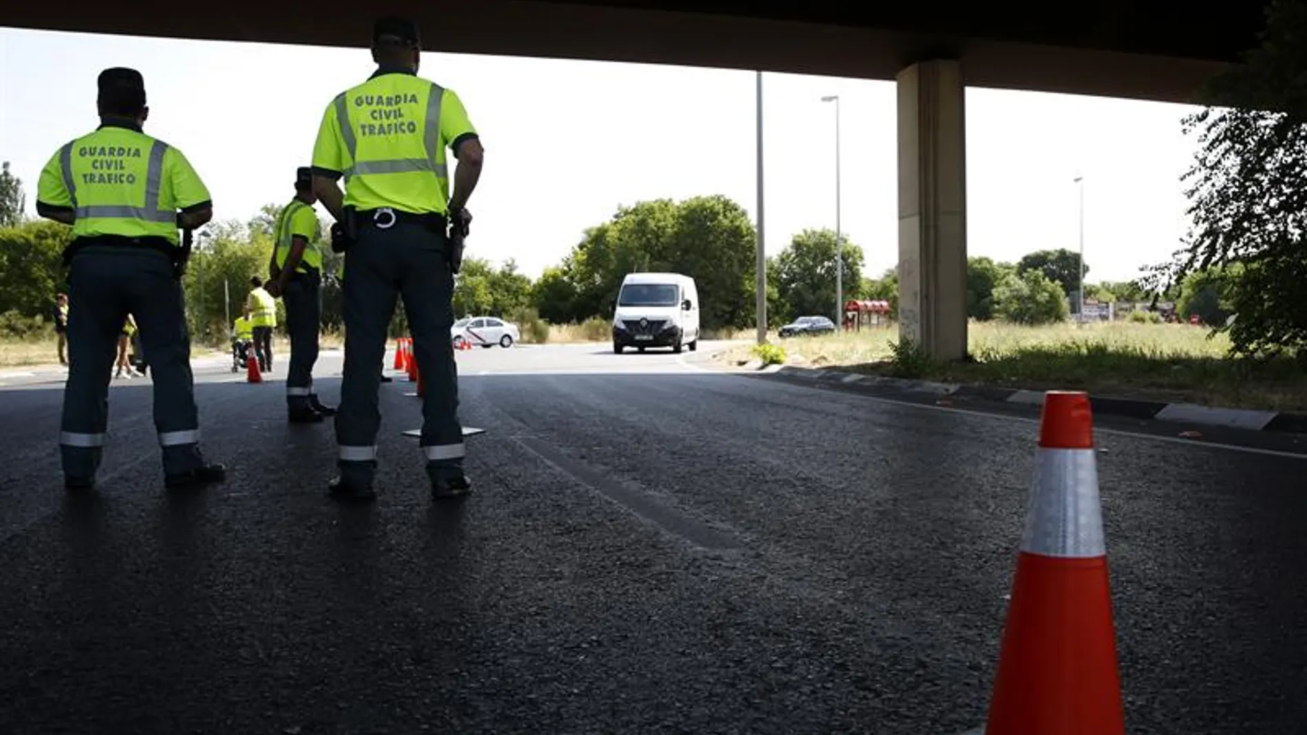 Control de tráfico de la Guardia Civil.