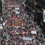 Manifestación en Barcelona por el Día del Trabajo
