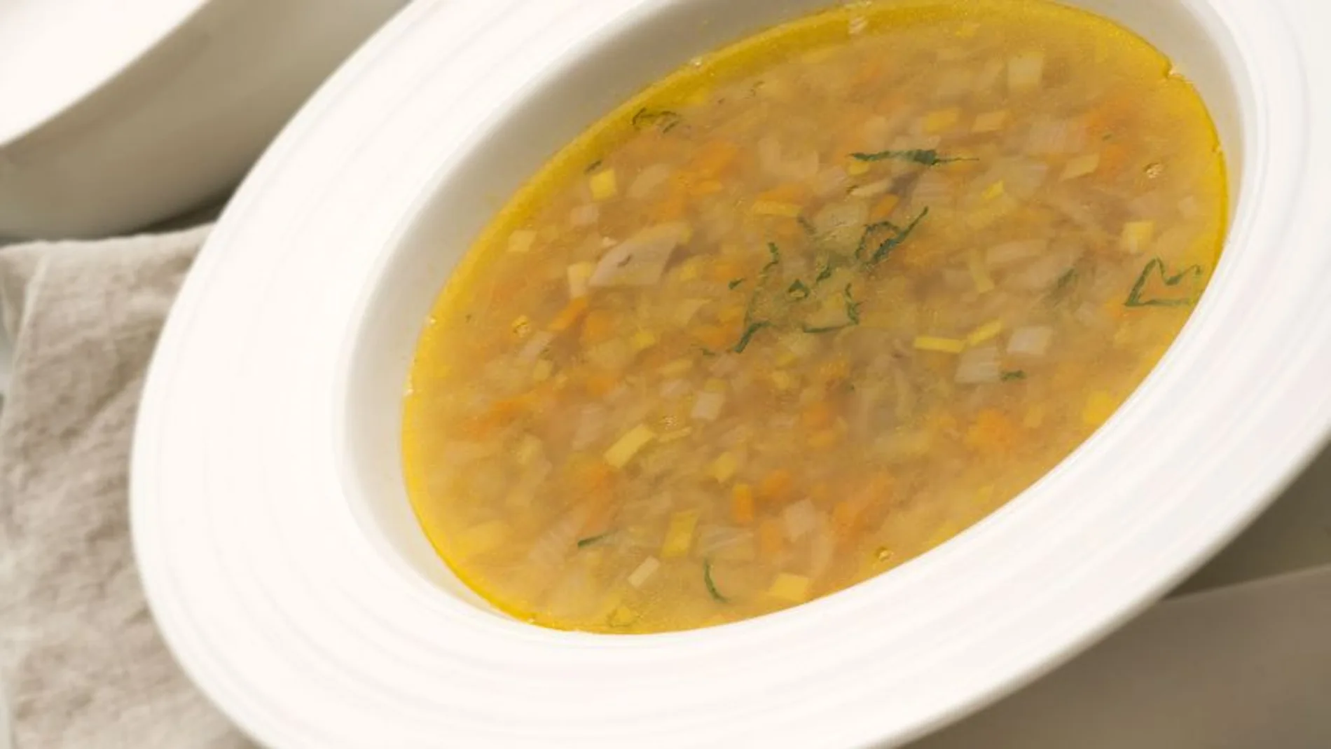 sopa de verduras y trigo sarraceno