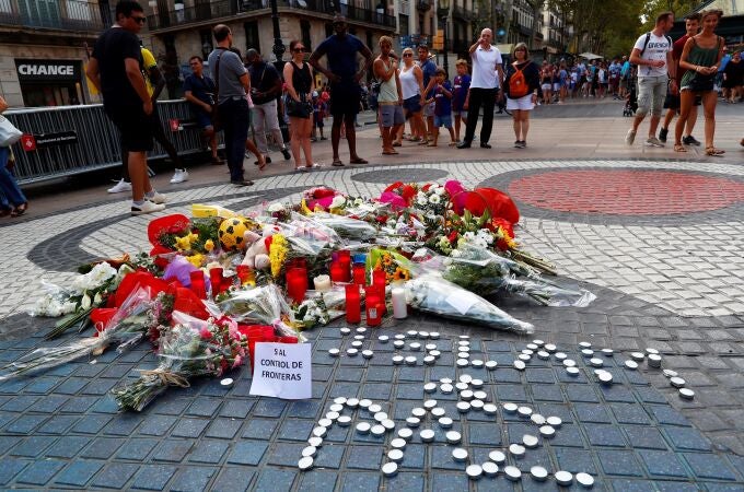 Homenaje a las víctimas del atentado en Barcelona