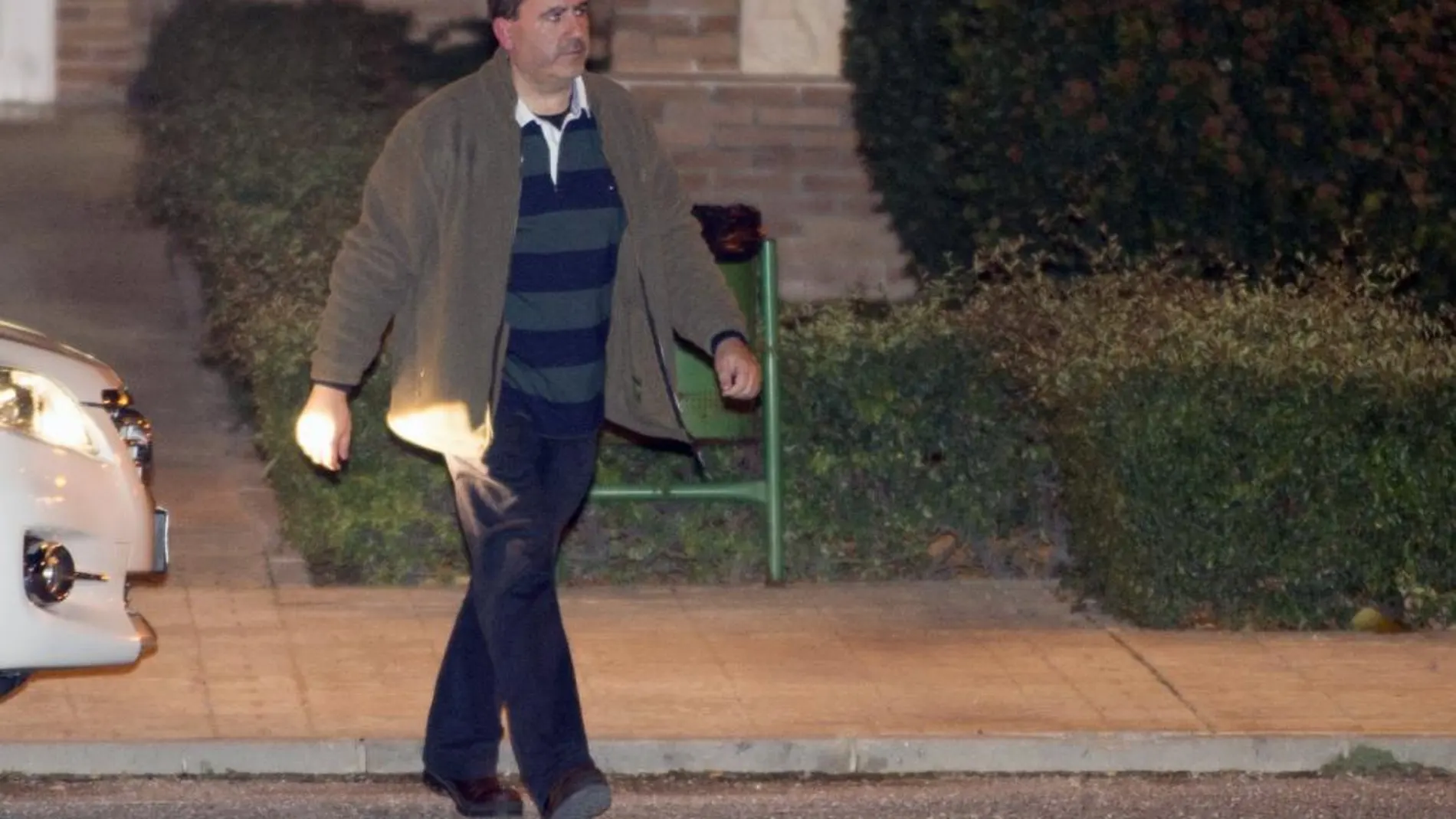 David Marjaliza, socio del exconsejero madrileño Francisco Granados en la trama Púnica, a su salida de la cárcel de Aranjuez (Madrid) tras pasar 14 meses en prisión