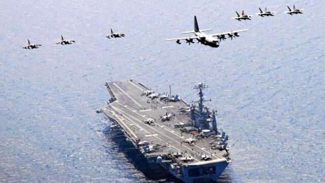 El portaaviones «George Washington» encabeza los ejercicios militares