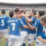 Los jugadores del Xerez celebran el ascenso a Primera División