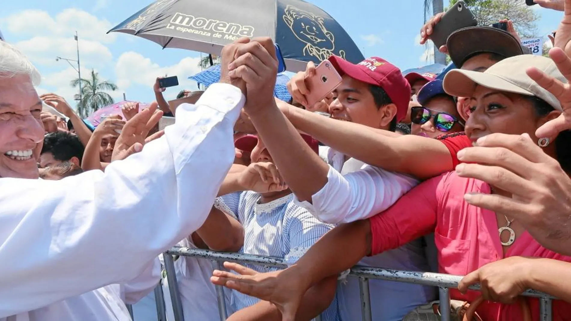 Andrés Manuel López Obrador, en un acto de campaña el pasado sábado
