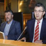 El presidente de la Diputación de León, Juan Martínez Majo, durante el pleno extraordinario en el que se aprobó el Plan de Cooperación Municipal