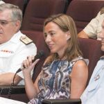 La ministra de Defensa, Carme Chacón, informó de la escolta a los buques del Programa de Alimentos