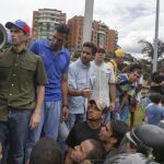 El líder opositor Henrique Capriles, durante una protesta en Caracas