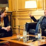 Ada Colau con Varoufakis durante su visita a Barcelona