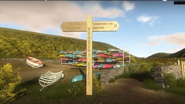 La bahía de Wembury, uno de los parajes recreados con realidad virtual