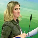 La vicesecretaria de Acción Política y Municipal del PP andaluz, Ana Mestre, compareció ayer en la sede regional de la formación