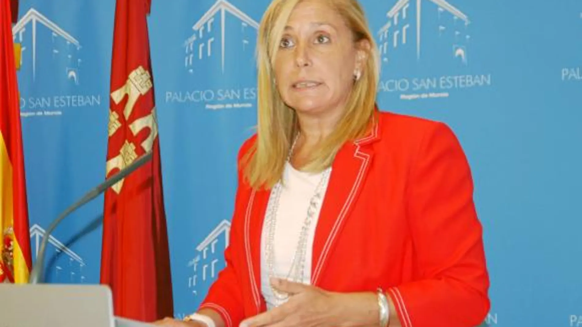 María Pedro Reverte ofreció ayer sus explicaciones tras el consejo de Gobierno en la sede de San Esteban