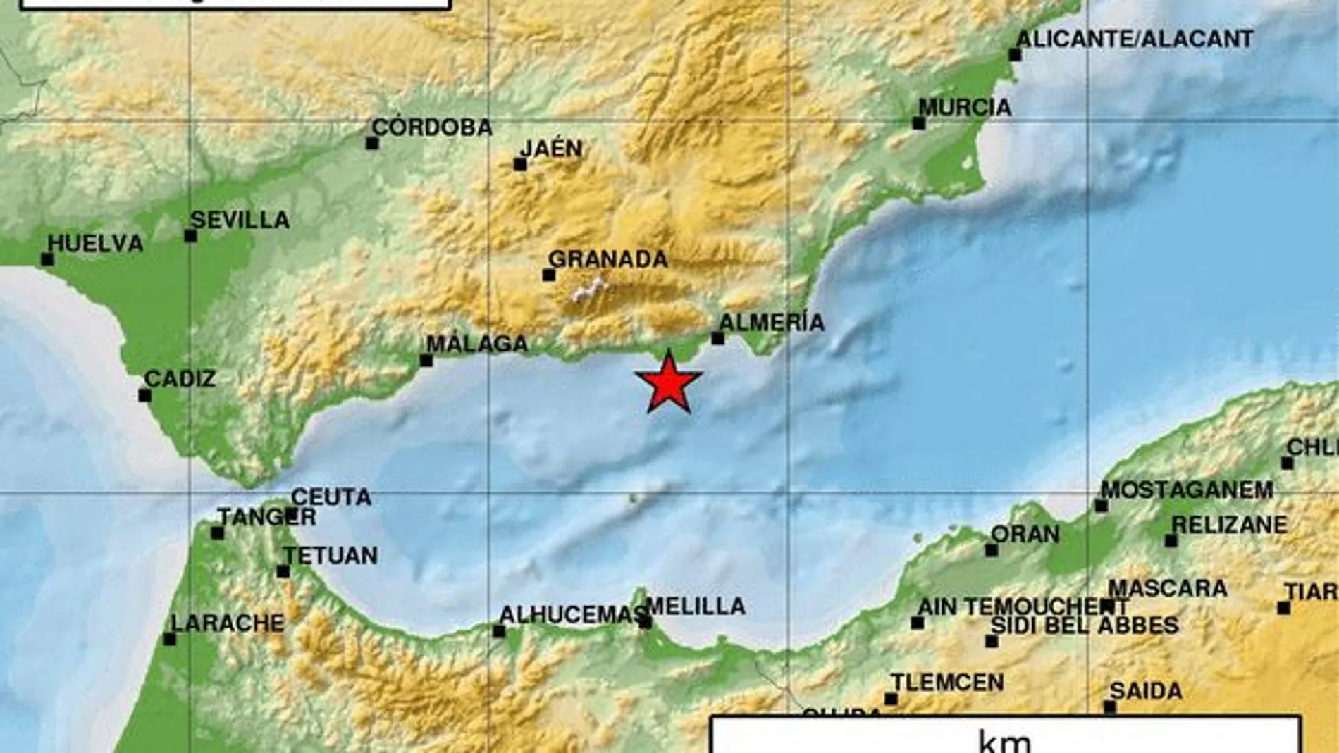 Registrado un terremoto de magnitud 3 al suroeste de La Mojonera (Almería)
