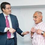 Óscar López se reúne con el alcalde de Trespaderne, José López