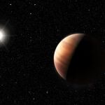 Impresión artística de un gemelo de Júpiter orbitando la estrella HIP 11915