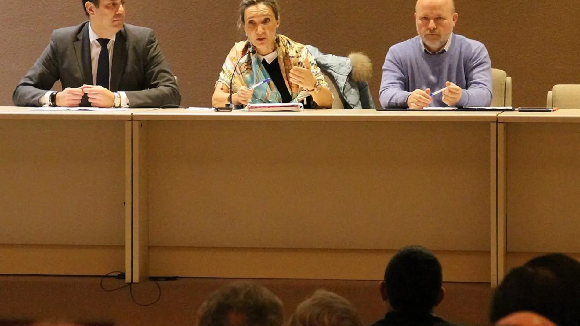 María Victoria Seco durante el encuentro con los alcaldes zamoranos