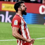 Diego Costa celebra el gol que marcó al Sevilla el pasado domingo, el que abría el camino hacia la victoria para el Atlético