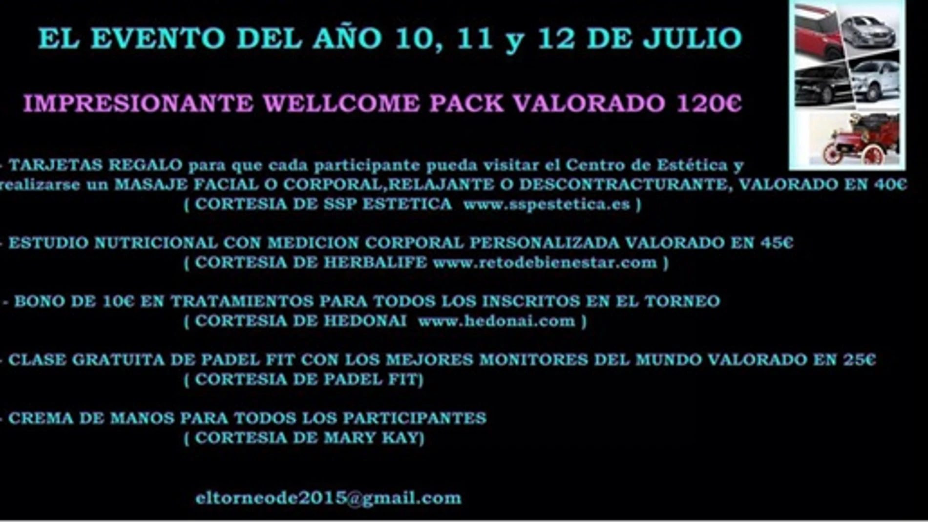 Wellcome pack para el Evento del Año