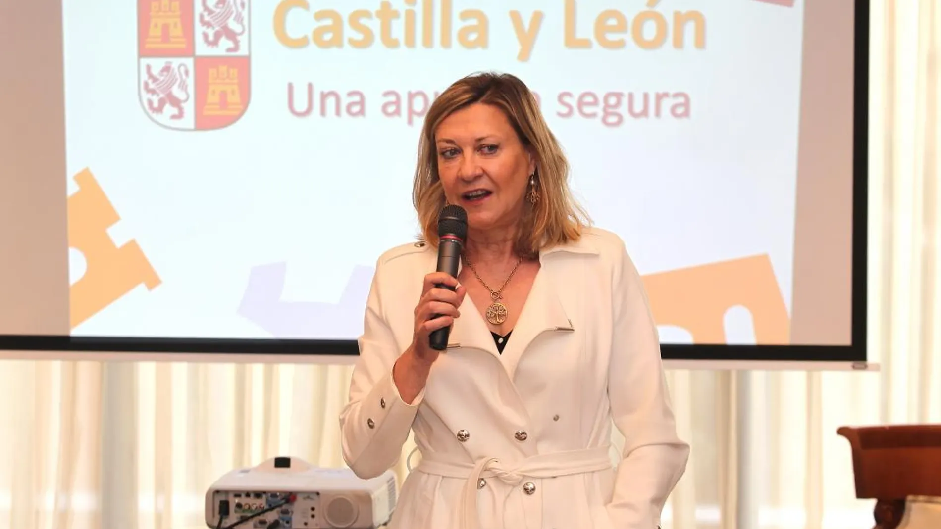 La consejera de Economía y Hacienda, Pilar Del Olmo, presenta Castilla y León como destino de inversión a representantes de empresas y embajadas