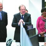 Herrera visita las instalaciones de Cognizant en el Parque Tecnológico de Boecillo junto a la consejera Pilar del Olmo y Santosh Thomas