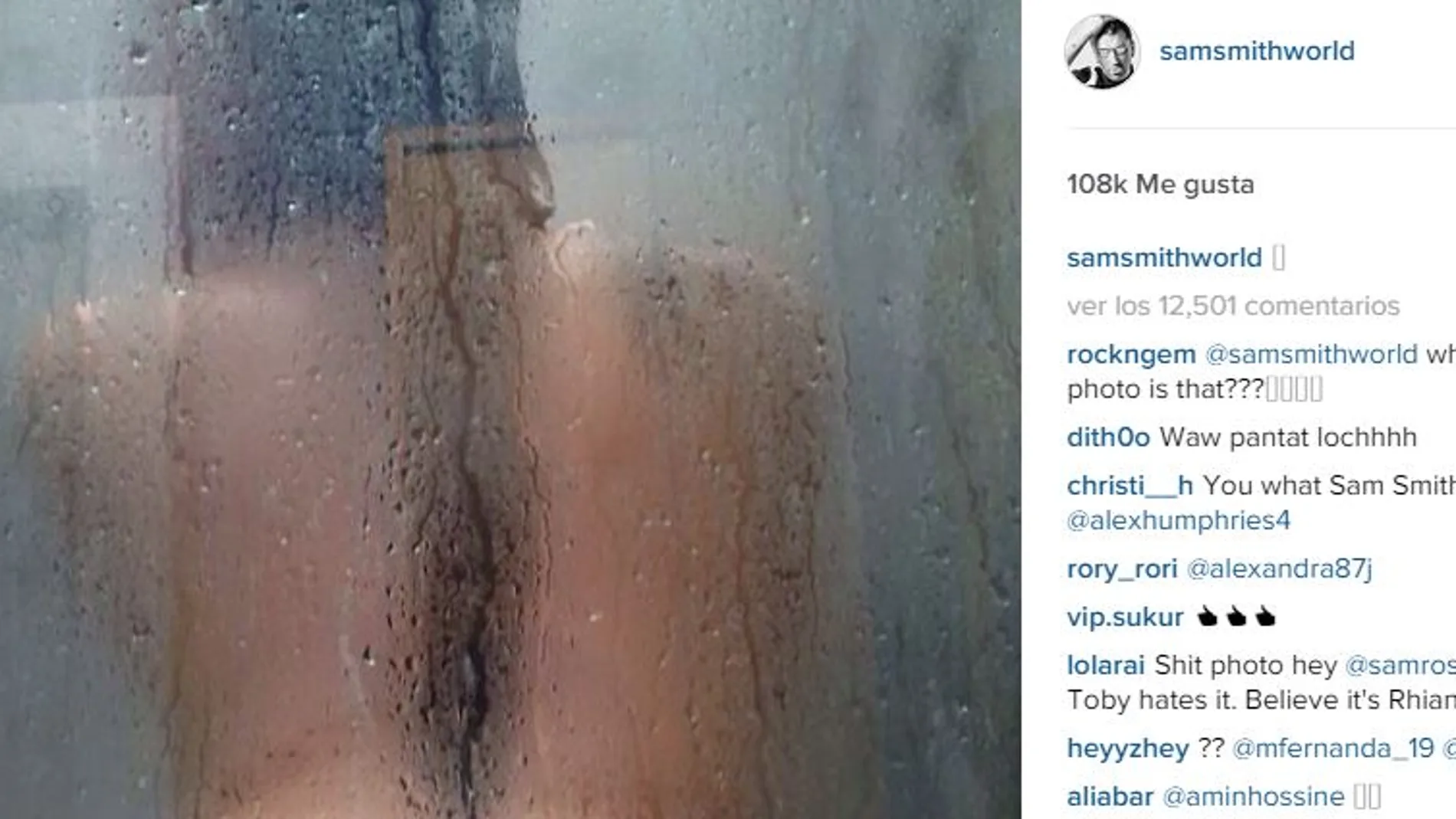 El Instagram de Sam Smith arde con una foto de una mujer desnuda