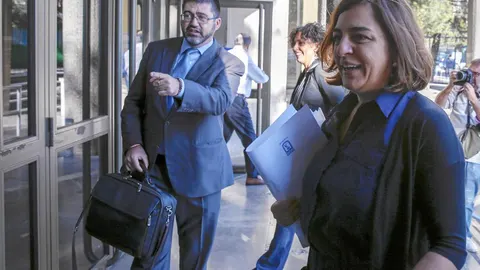 Sánchez Mato y Mayer, impulsores de la querella contra el Open, en la Caja Mágica