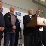 El comisario jefe de la Policía de Nueva York, Bill Bratton, durante la rueda de prensa.