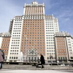 Imagen del Edifico España, en la plaza del mismo nombre.