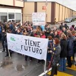 Reciente protesta de los trabajadores de eda Solubles en Palencia