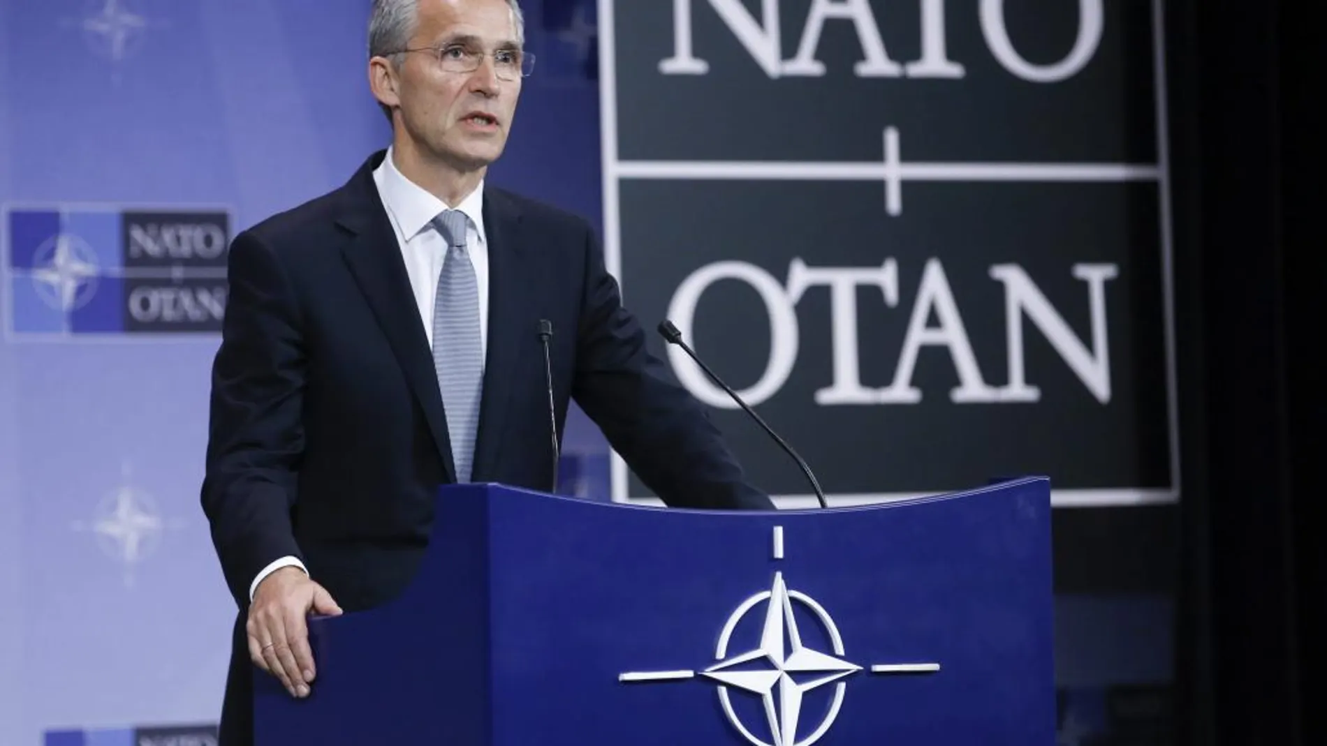 El secretario general de la OTAN, Jens Stoltenberg, hoy, 8 de octubre de 2015.