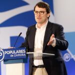 El presidente del PP de Castilla y León, Alfonso Fernández Mañueco, en la convención sobre el medio rural celebrada por su partido en Zamora