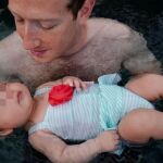 Max Zuckerberg con la pequeña Max