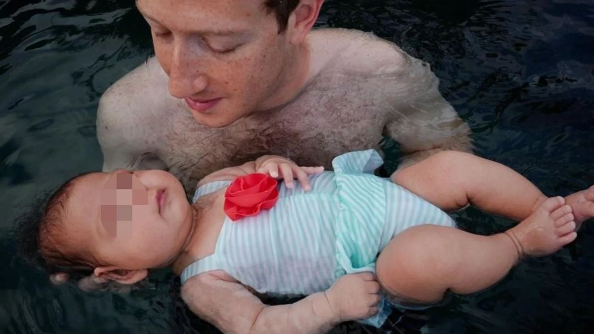 Max Zuckerberg con la pequeña Max