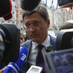 El ministro de Energía ruso, Alexander Novak, a su llegada a la sede de la Comisión Europea en Bruselas, Bélgica