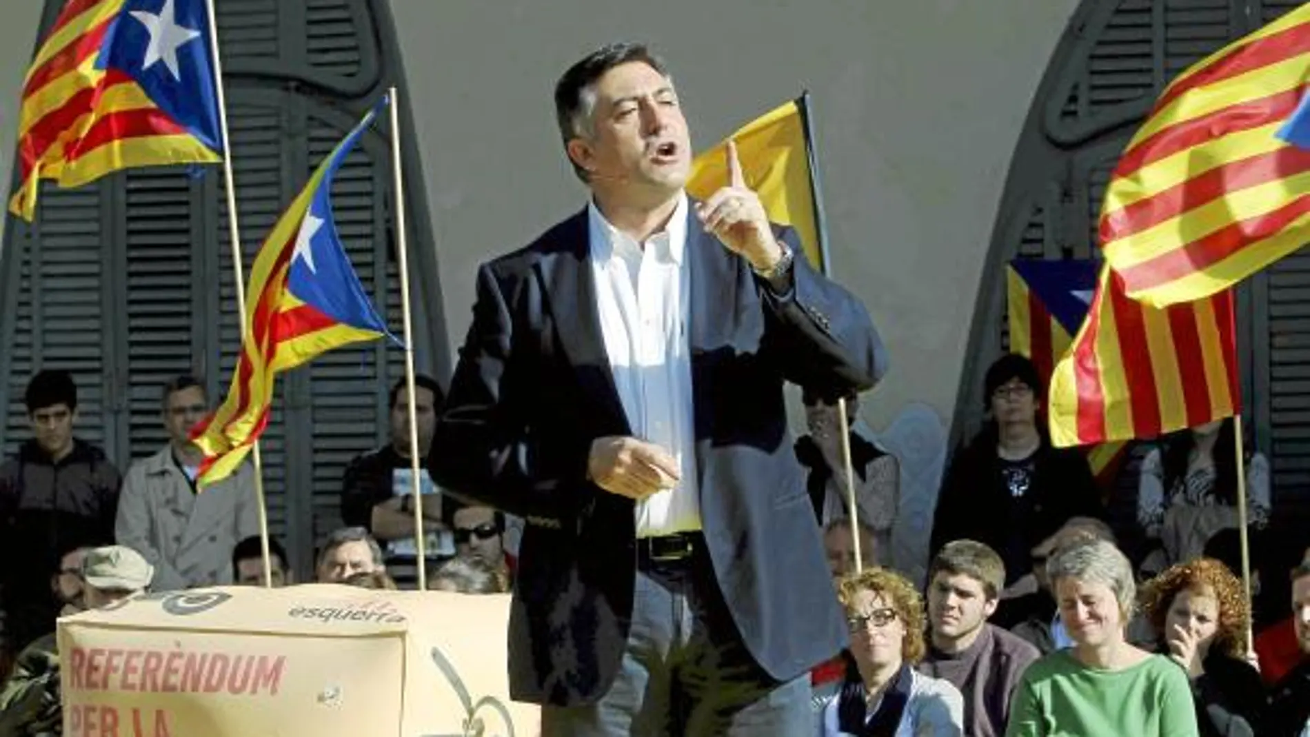 El candidato de ERC a la Presidencia de la Generalitat, Joan Puigcercós, en un acto reciente