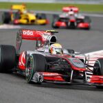Hamilton, durante la carrera en Francorchamps