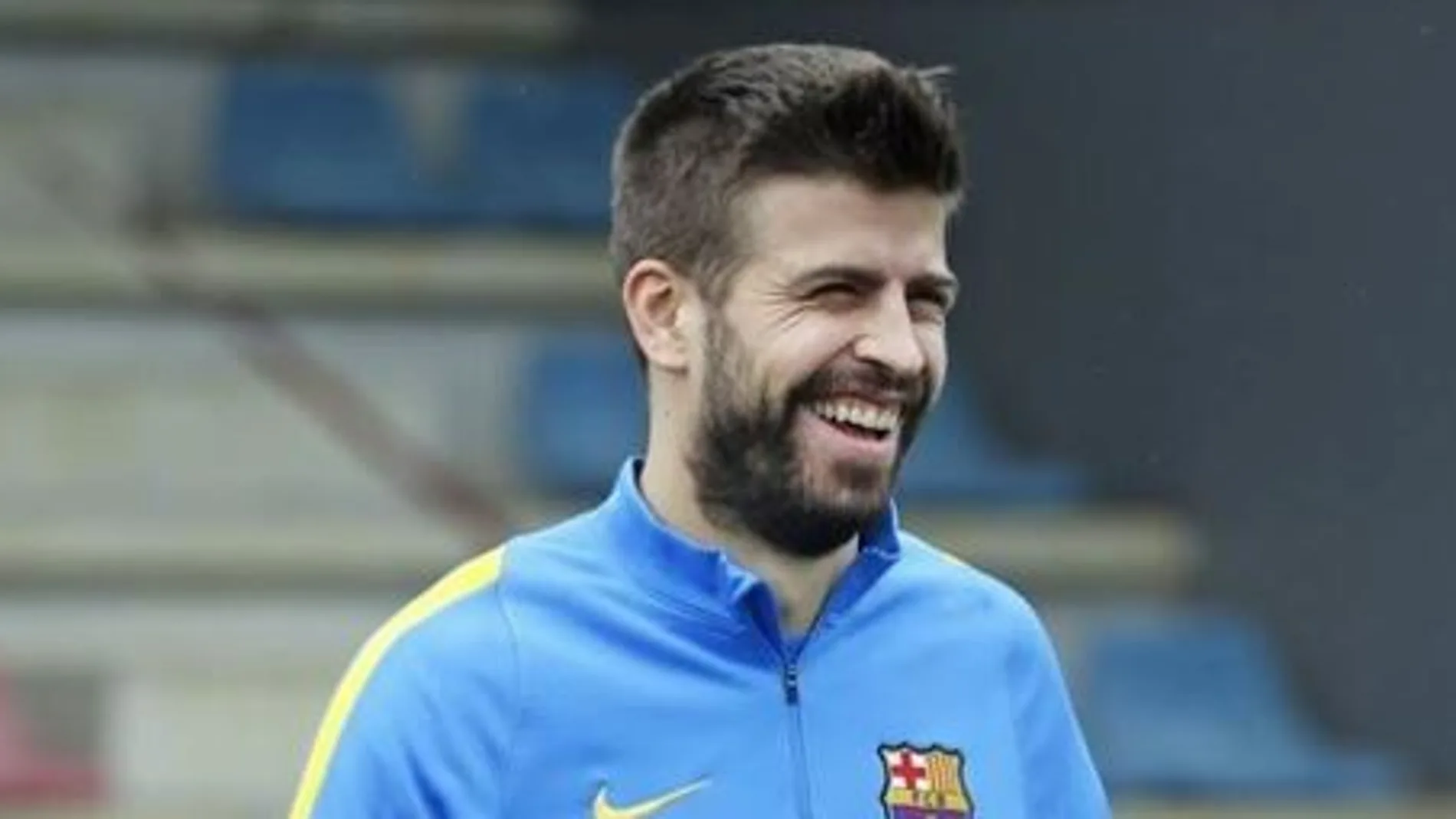 Piqué, durante el entrenamiento