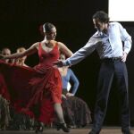 Los bailaores de la Compañía Antonio Gades, Vanesa Vento, interpretando a Carmen, y Jairo Rodríguez