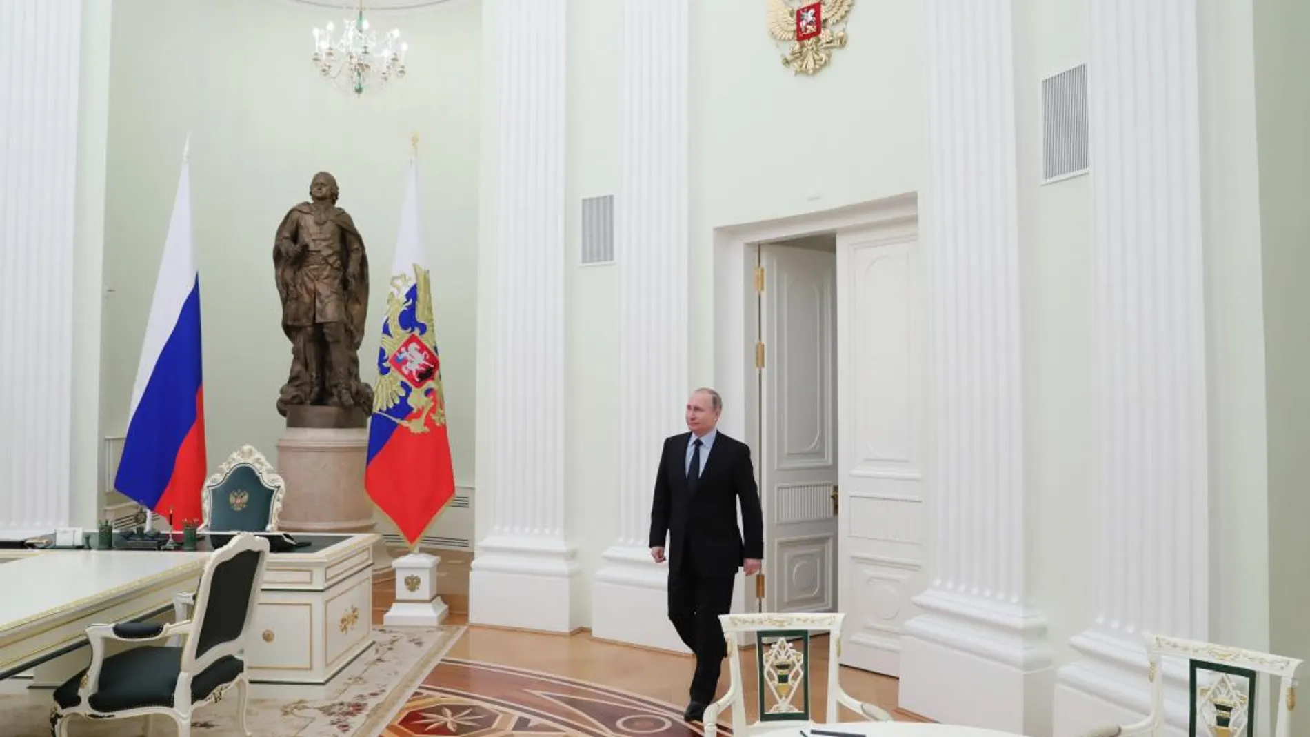 El presidente ruso, Vladimir Putin, en el Kremlin en Moscú el pasado 12 de febrero
