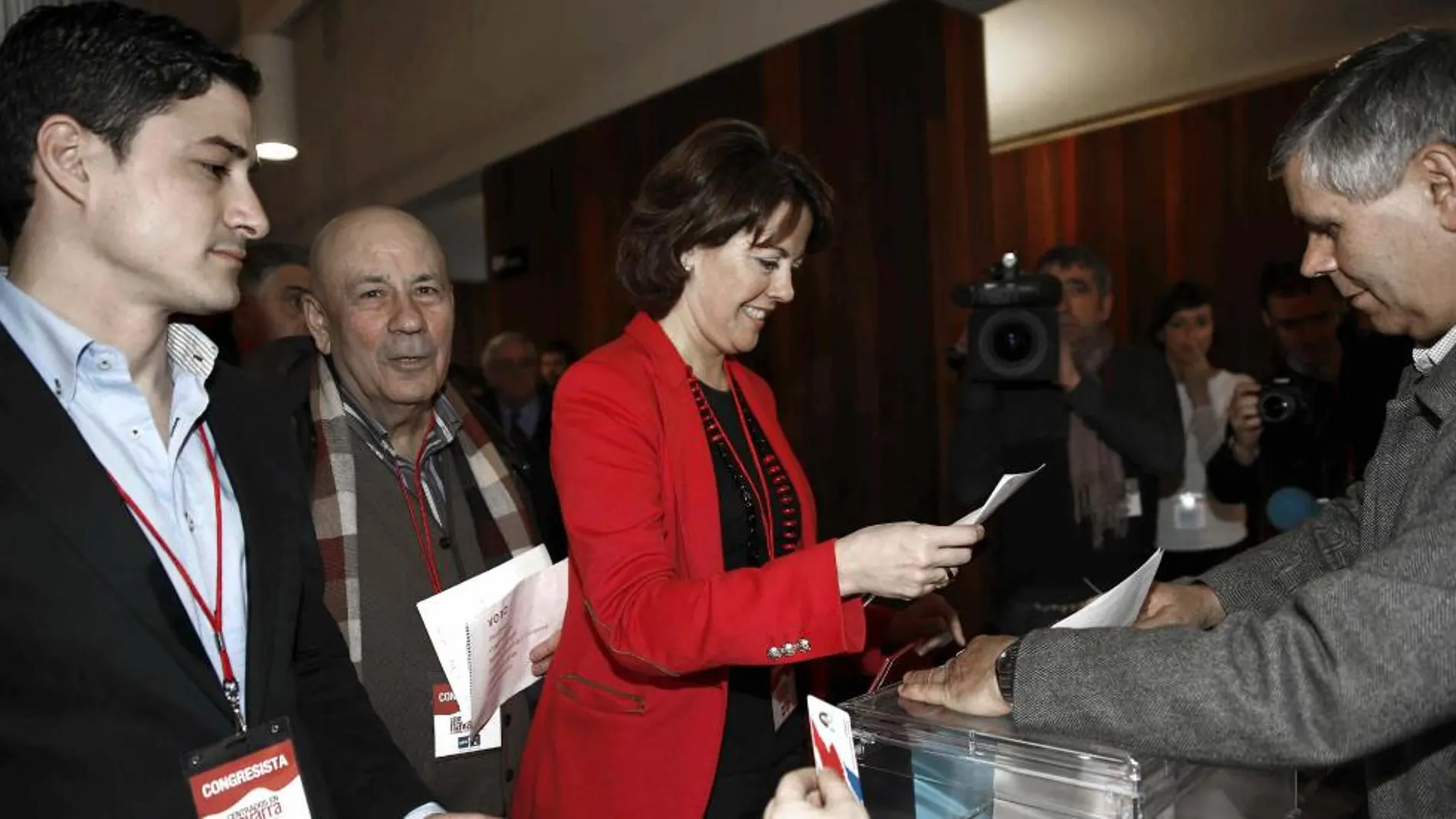 Barcina, ayer, en el Congreso de UPN, en Pamplona