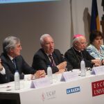 García Margallo durante su conferencia en la Universidad Católica de Ávila