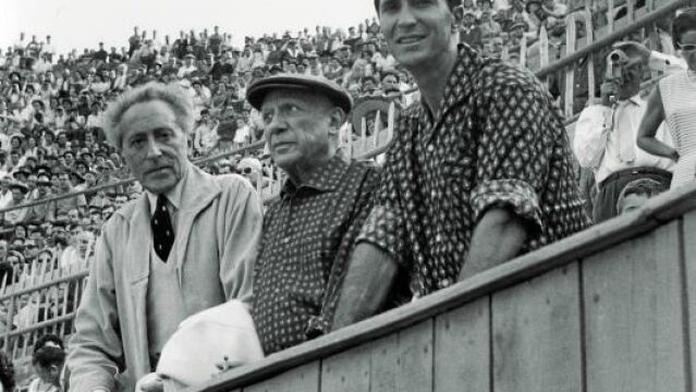 Jean Cocteau, Pablo Picasso y Luis Miguel Dominguín