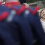 La alcaldesa de Madrid, Manuela Carmena, asiste al acto central del Día de las Fuerzas Armadas