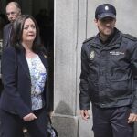 La senadora socialista y exconsejera de Presidencia de la Junta de Andalucía, Mar Moreno, a su salida del Tribunal Supremo