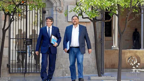 Puigdemont y Junqueras discrepan sobre subir el IRPF a las rentas altas en la negociación de los presupuestos si superan el primer debate