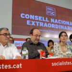 El primer secretario del PSC, Miquel Iceta, durante la reunión del Consejo Nacional de su partido.
