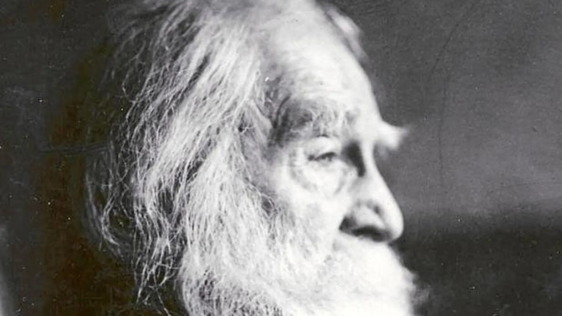 El poeta en una imagen de su senectud, con su característica barba «bíblica»