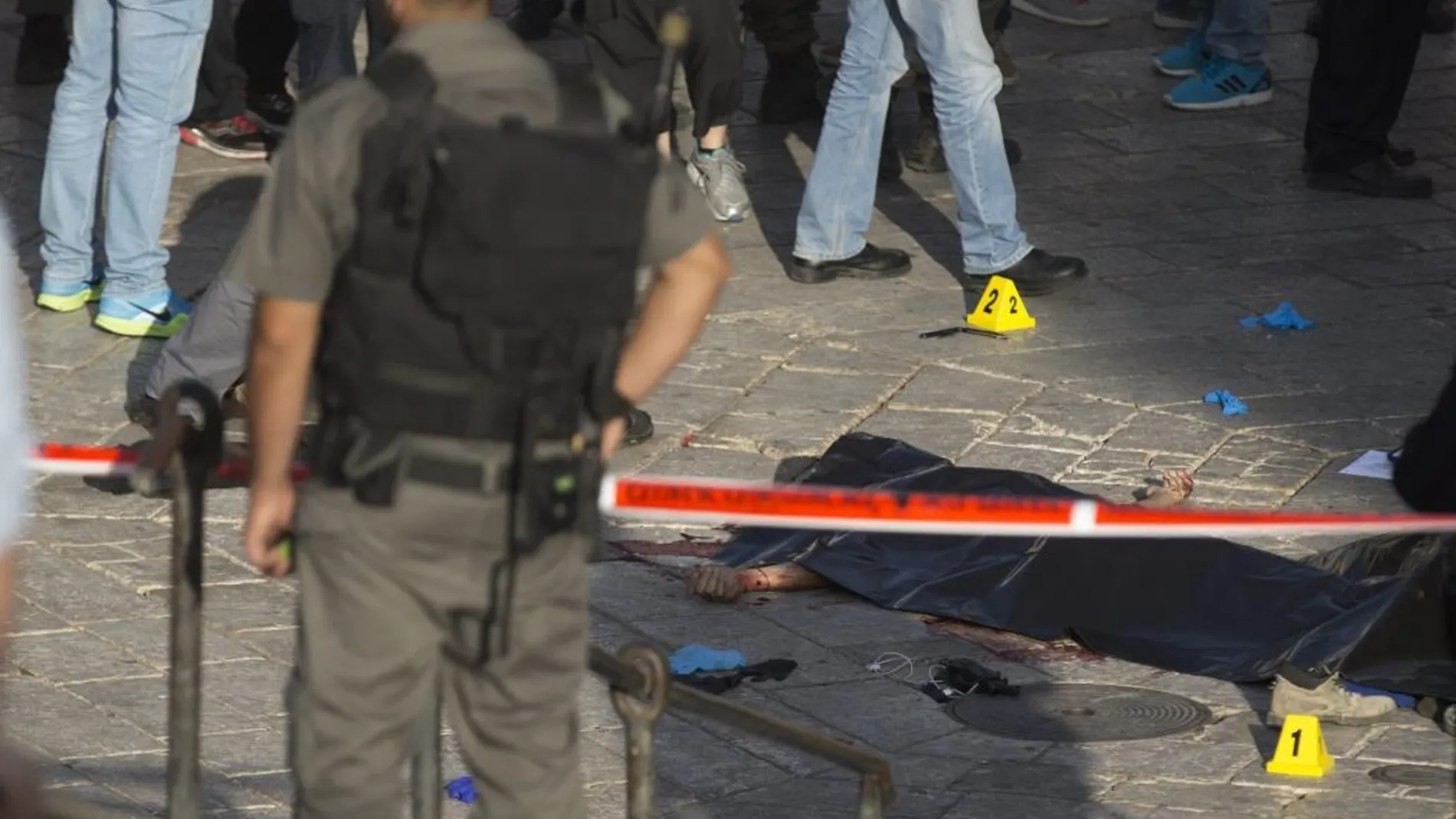 El palestino muerto en la puerta de Damasco, en la Ciudad Vieja de Jerusalén