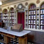 Farmacia que ocupó la madrileña plaza de Santo Domingo en el siglo XIX, una de los seis dispensarios que se pueden ver en el recorrido del museo