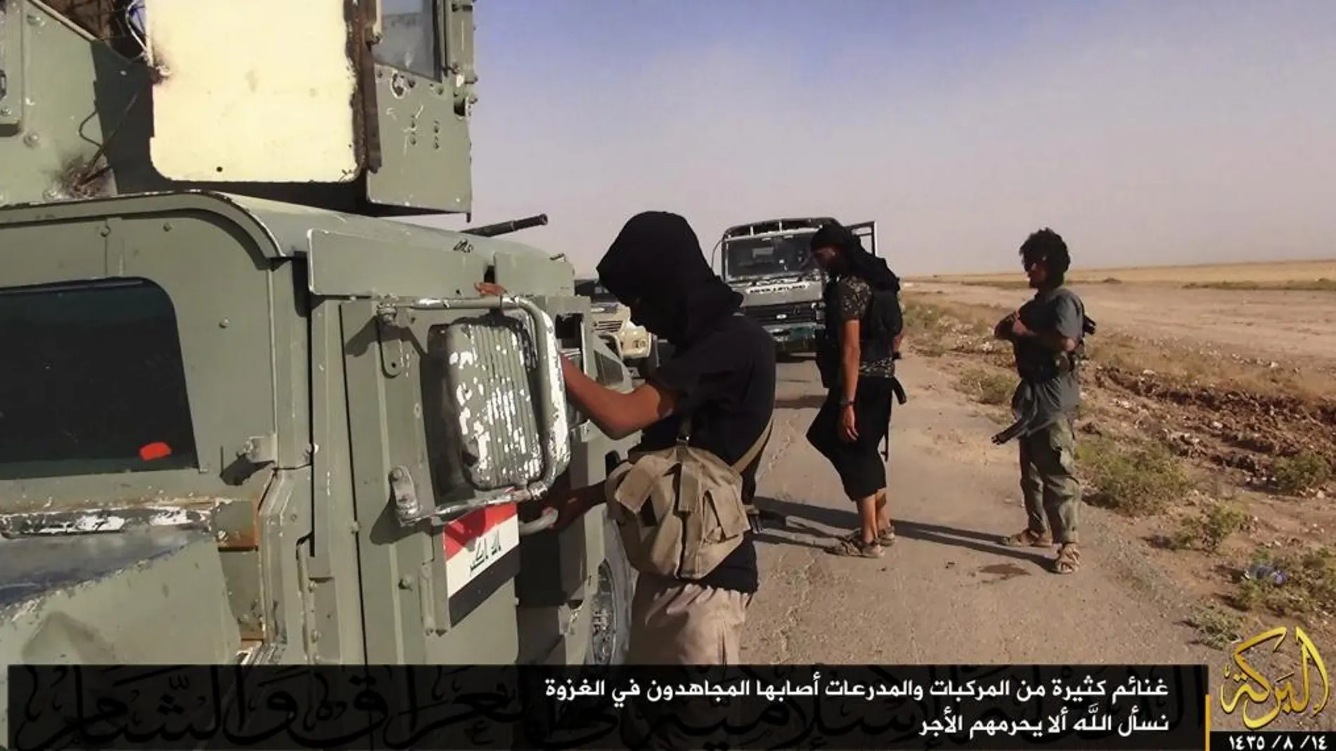 Militantes del grupo extremista Estado Islámico de Irak