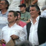Simón Casas con Nicolás Sarkozy, presidente de Francia, en la Maestranza de Sevilla